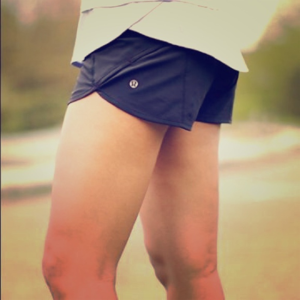 Size 8 Black lululemon shorts